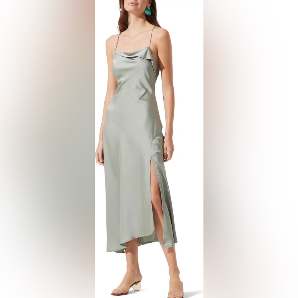 Cowl Slip Midi Dress
